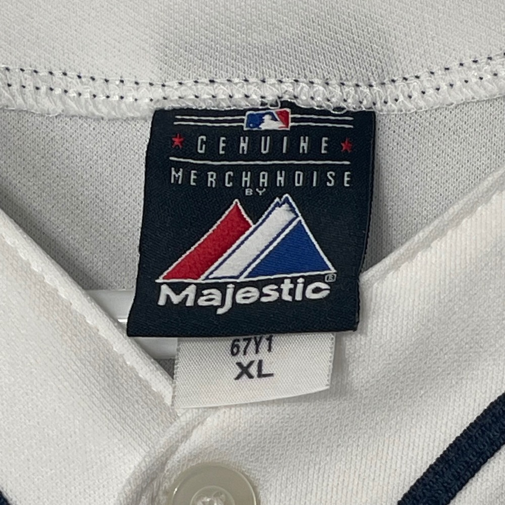 Majestic Detroit Tigers MLB Baseball Women's Size XL Jersey White Blue - Picture 3 of 7